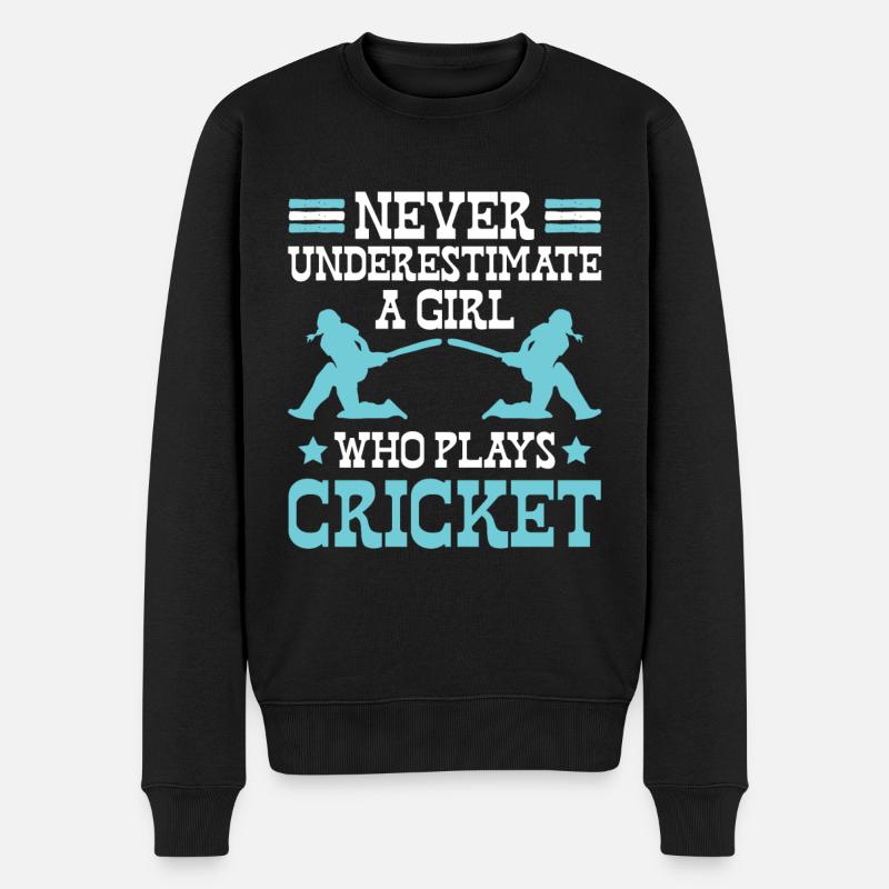 Cricket spiel - Männer Premium Bio Pullover - Schwarz