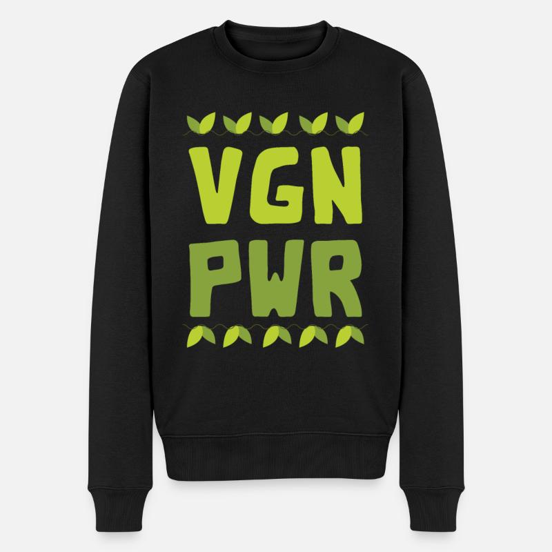Vegan Power Vegans - Pull Premium bio Homme - noir