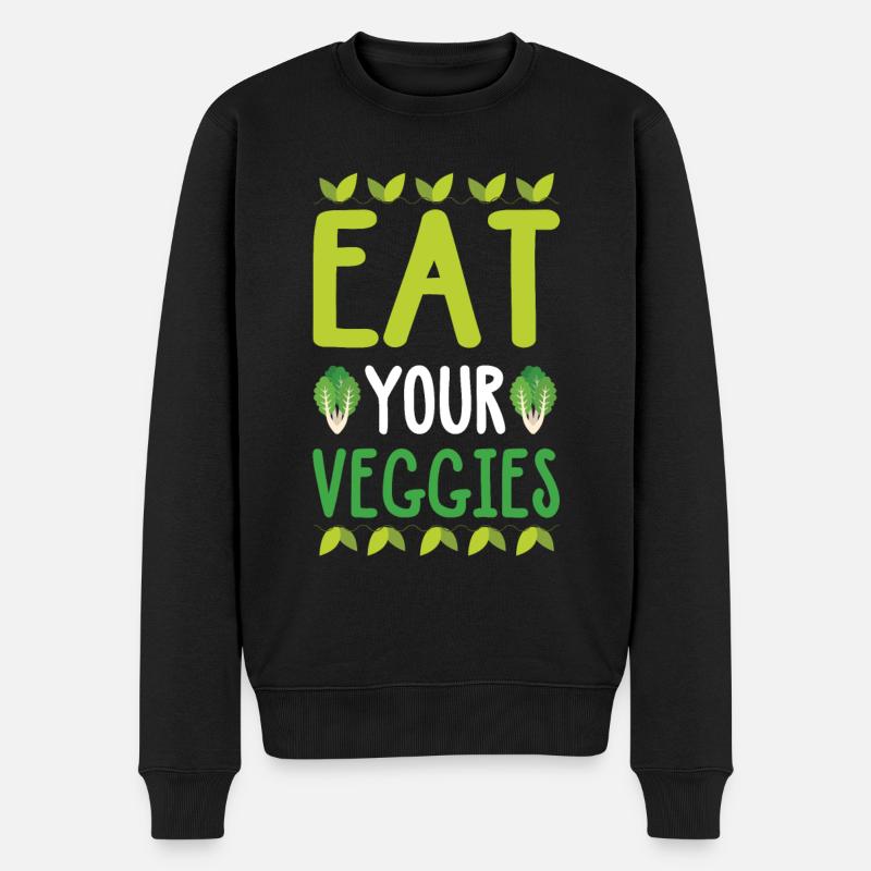 Gemüse Vegetable spruch - Männer Premium Bio Pullover - Schwarz