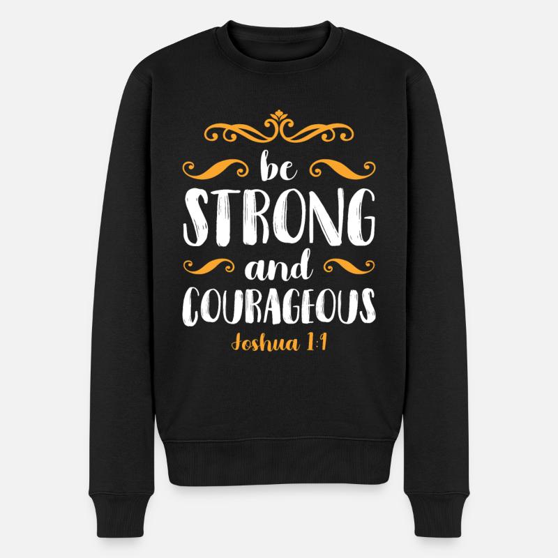 hoffnung psalm Bibel - Männer Premium Bio Pullover - Schwarz