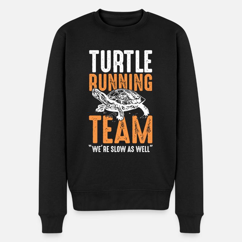Course de tortues - Pull Premium bio Homme - noir