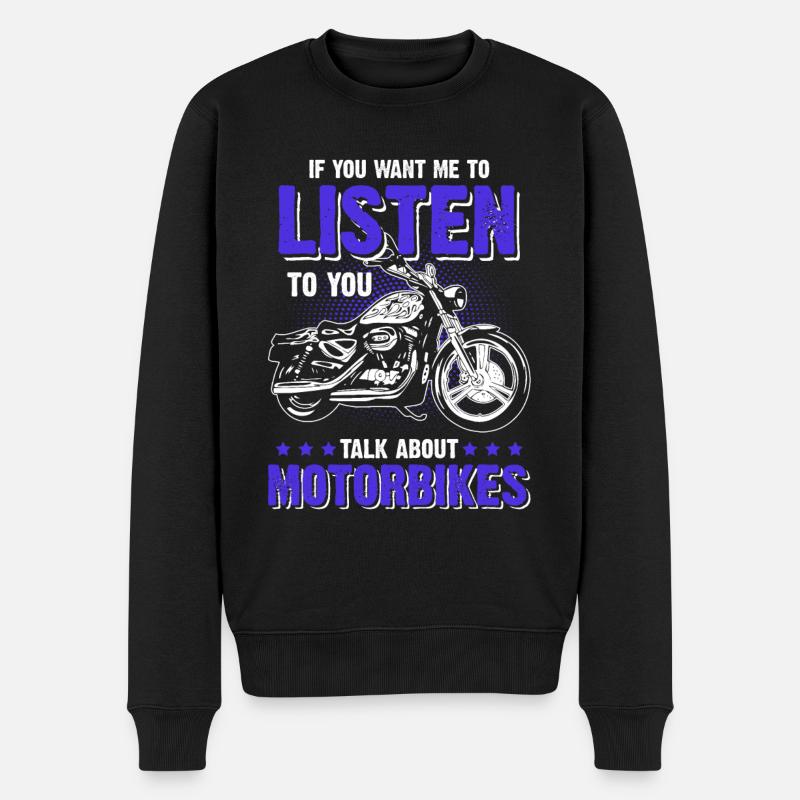 Motorbike Motorrad - Männer Premium Bio Pullover - Schwarz
