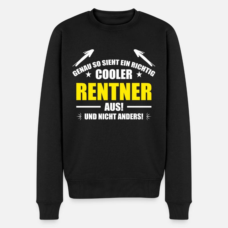 So sieht ein richtig cooler Rentner aus - Männer Premium Bio Pullover - Schwarz