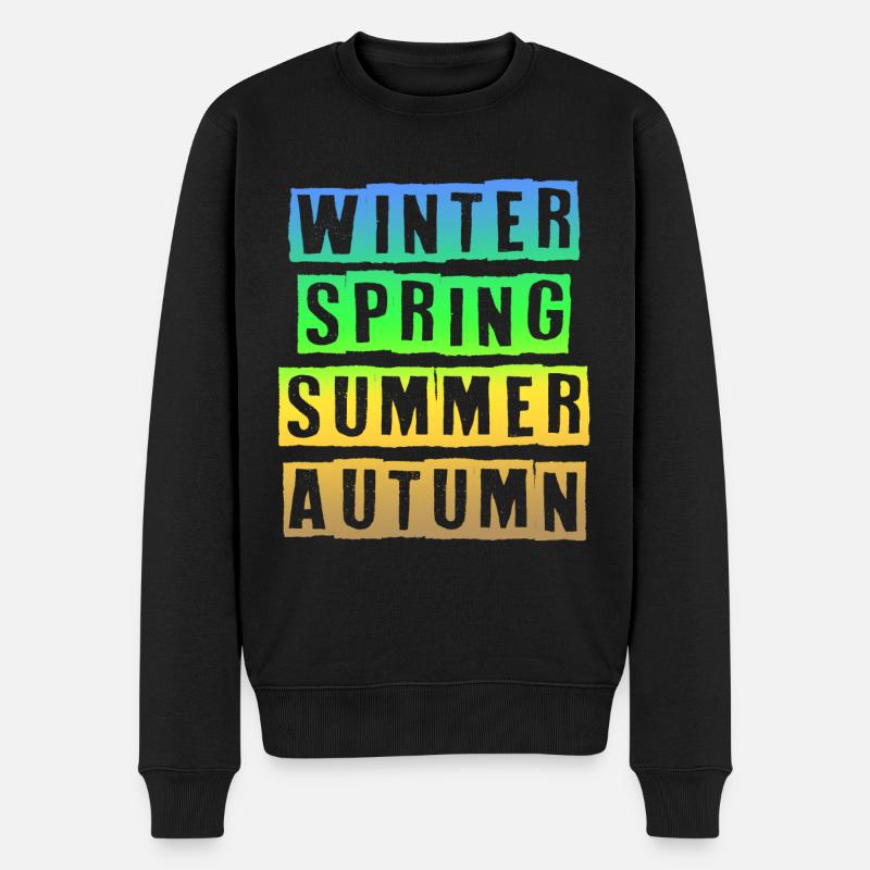 Les saisons d'hiver - Pull Premium bio Homme - noir