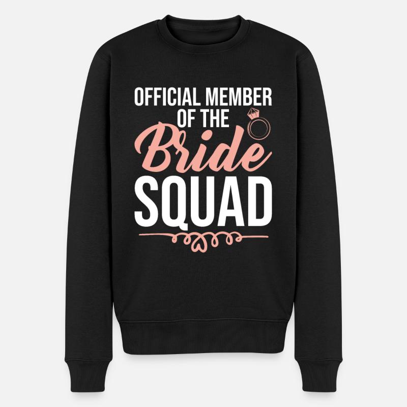 Bride Squad Member - Männer Premium Bio Pullover - Schwarz