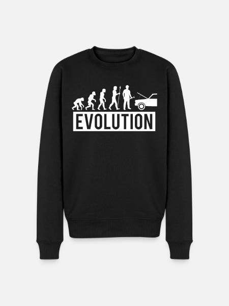 Voiture mécanicien Evolution garage - Pull Premium bio Homme - noir