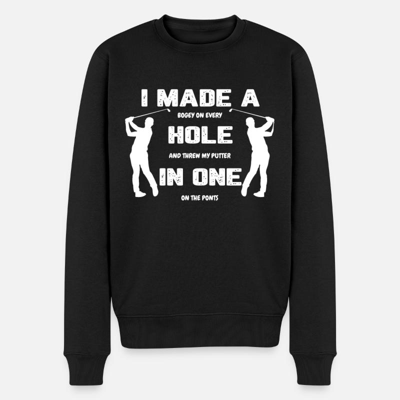 Cadeau de golf Amusant Parfait Pour Tous les Golfeurs - Pull Premium bio Homme - noir