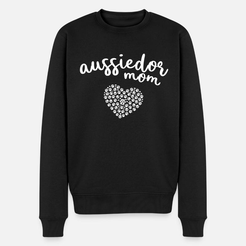 Aussiedor Aussie Australian Shepherd Mom Mutter - Männer Premium Bio Pullover - Schwarz