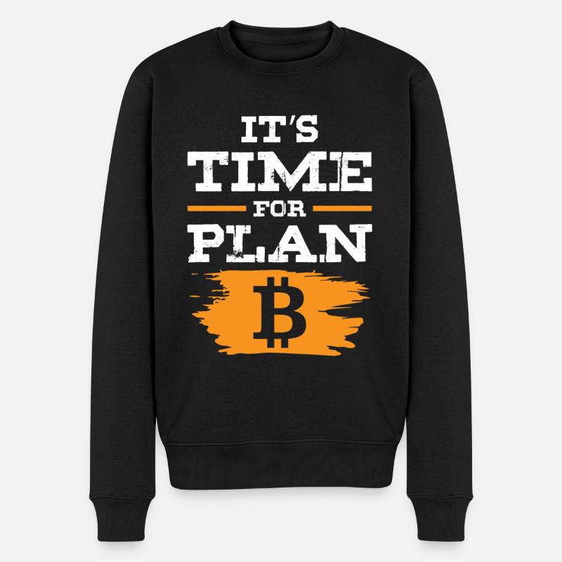 bitcoin plan - Männer Premium Bio Pullover - Schwarz