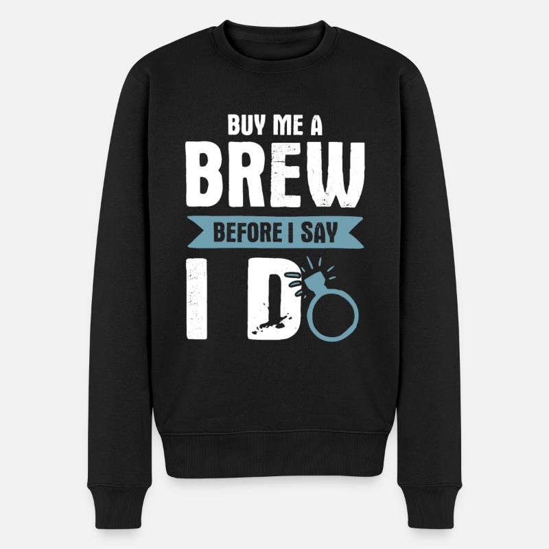 Bräutigam ring groom - Männer Premium Bio Pullover - Schwarz