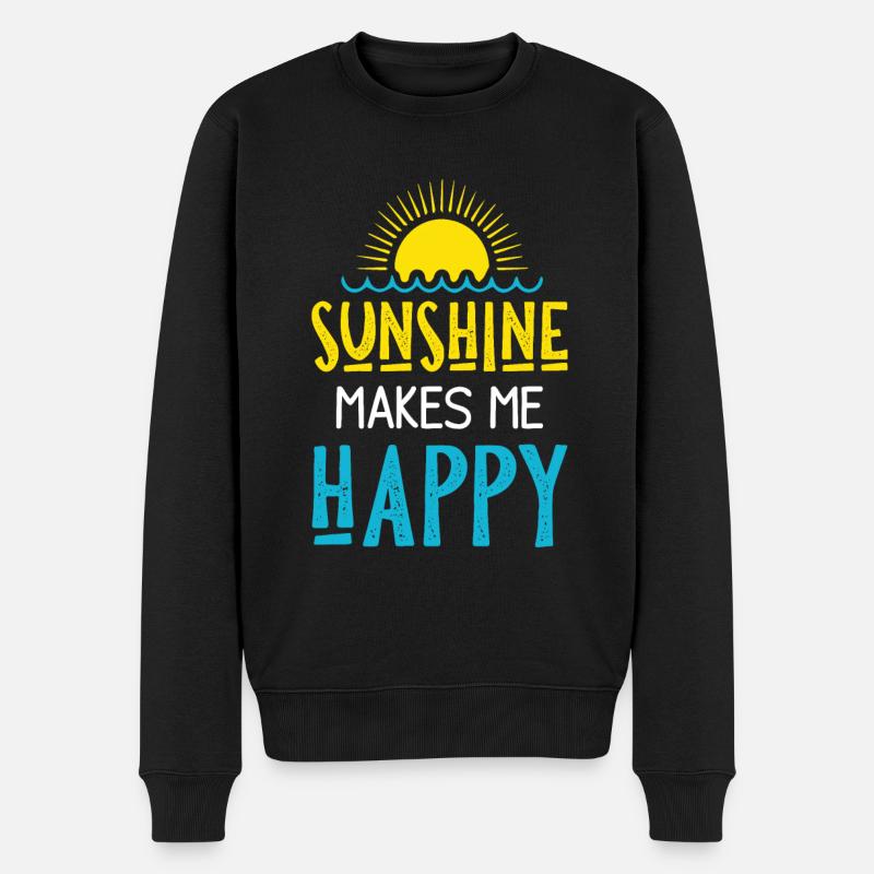 soleil soleil happy - Pull Premium bio Homme - noir