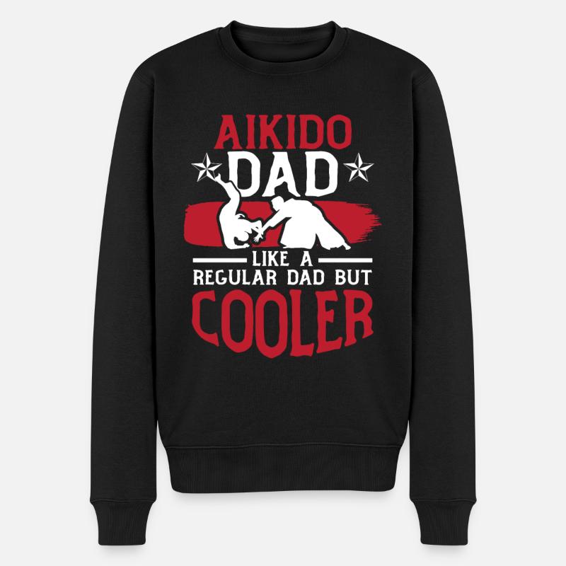 cooler aikido papa - Pull Premium bio Homme - noir