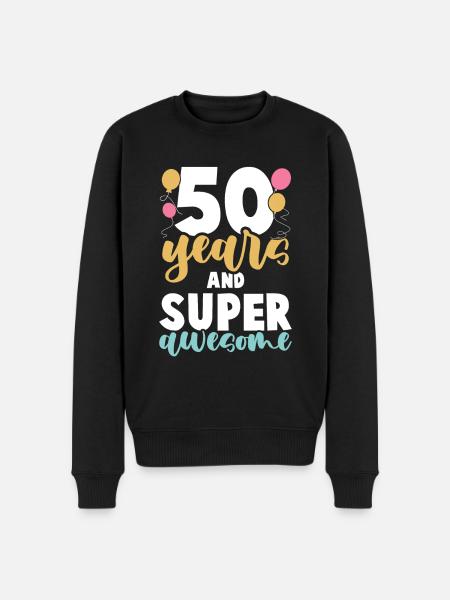 50 years birthday - Men's Premium Organic Jumper - black