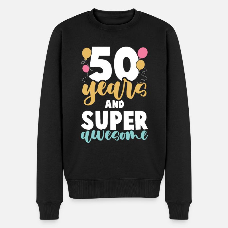 50 ans d’anniversaire - Pull Premium bio Homme - noir