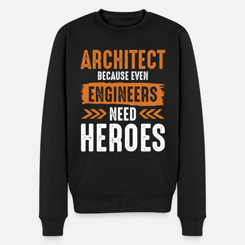 Ingenieur architekt - Männer Premium Bio Pullover - Schwarz