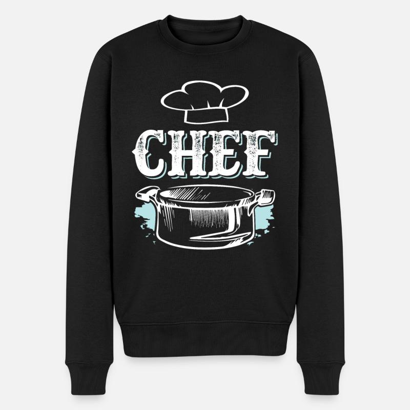chef cuisinier - Pull Premium bio Homme - noir