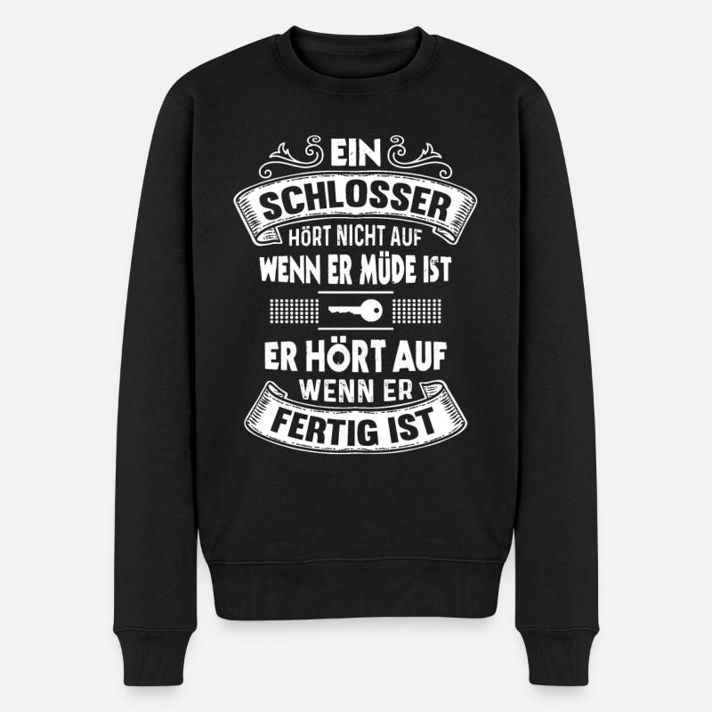 Schlosser Meister Handwerker Schlosserei - Männer Premium Bio Pullover - Schwarz