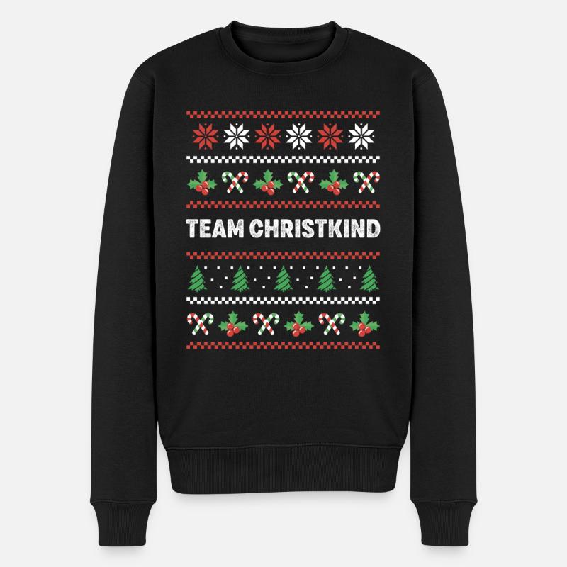 Team Christkind - Männer Premium Bio Pullover - Schwarz