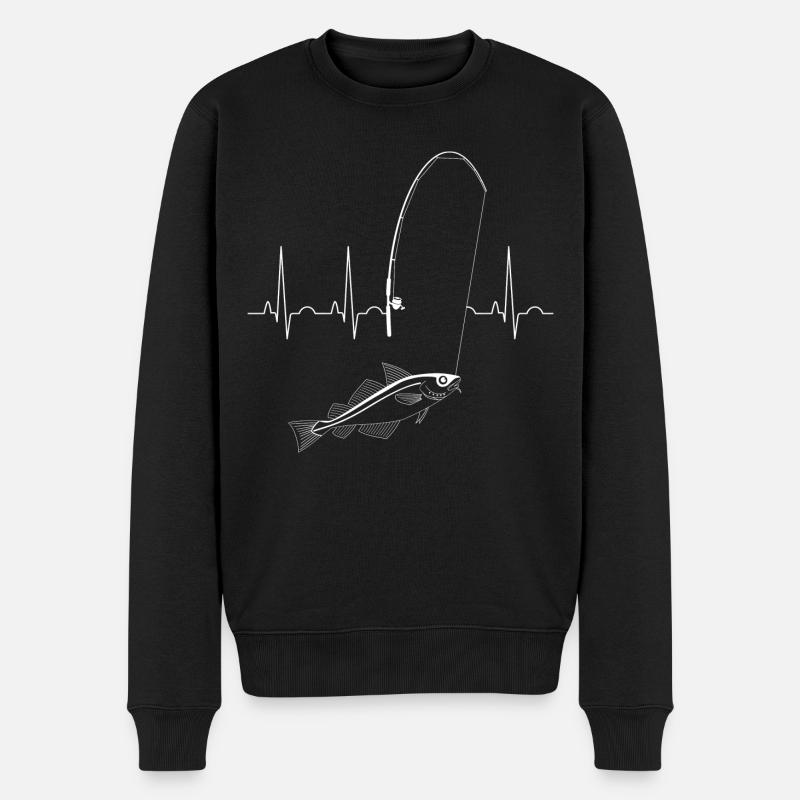 Dorsch - Männer Premium Bio Pullover - Schwarz