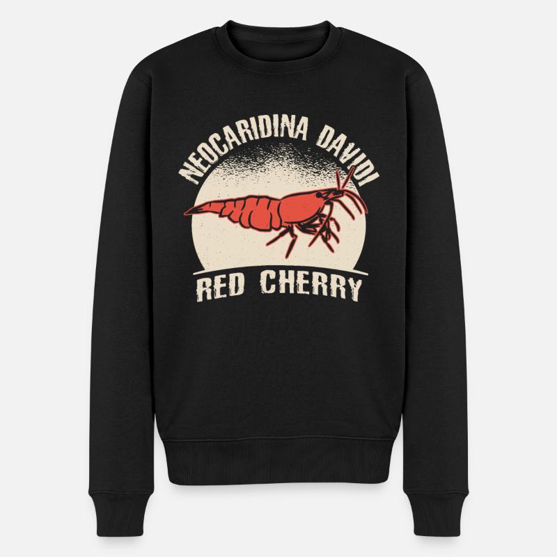Zwerggarnele Garnele Shrimp Aquascaper Aquaristik - Männer Premium Bio Pullover - Schwarz