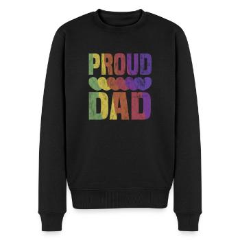 Lgbt Lesbian Rainbow Flag Bisexual Queer - Men's Premium Organic Jumper - black - Front - Nico (187cm)