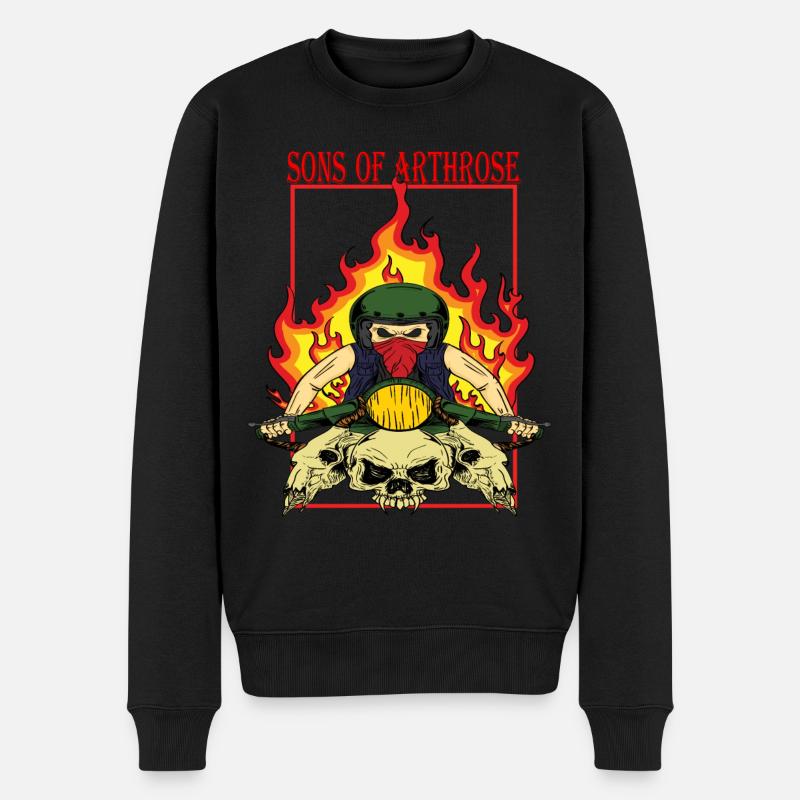 Biker - Sons of Arthrose - Männer Premium Bio Pullover - Schwarz