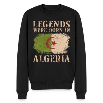Vintage Design Drapeau Algérien - Pull Premium bio Homme - noir - Devant - Nico (187cm)