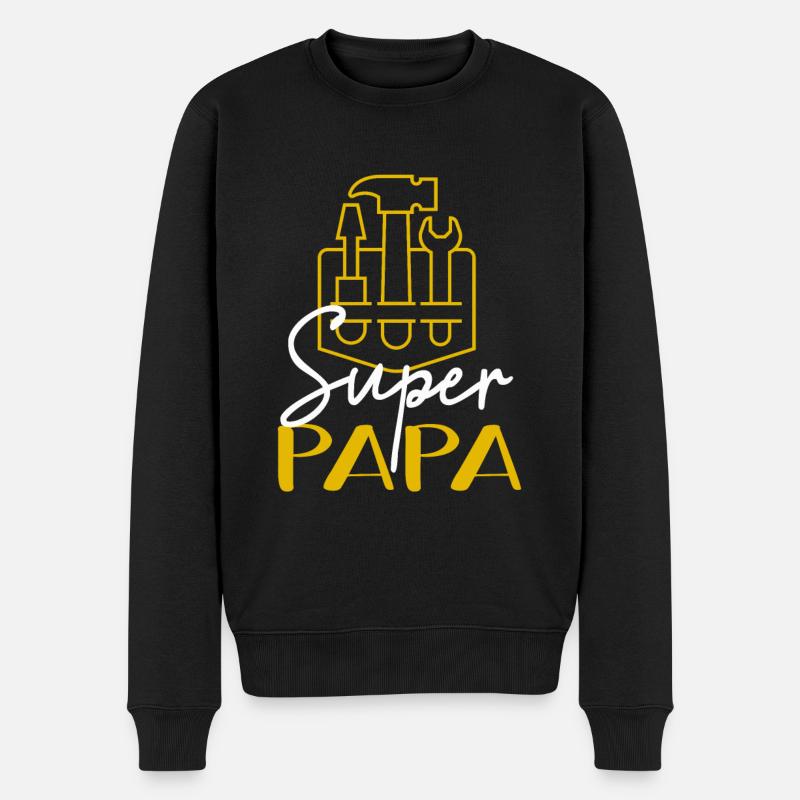 Super Papa - Pull Premium bio Homme - noir