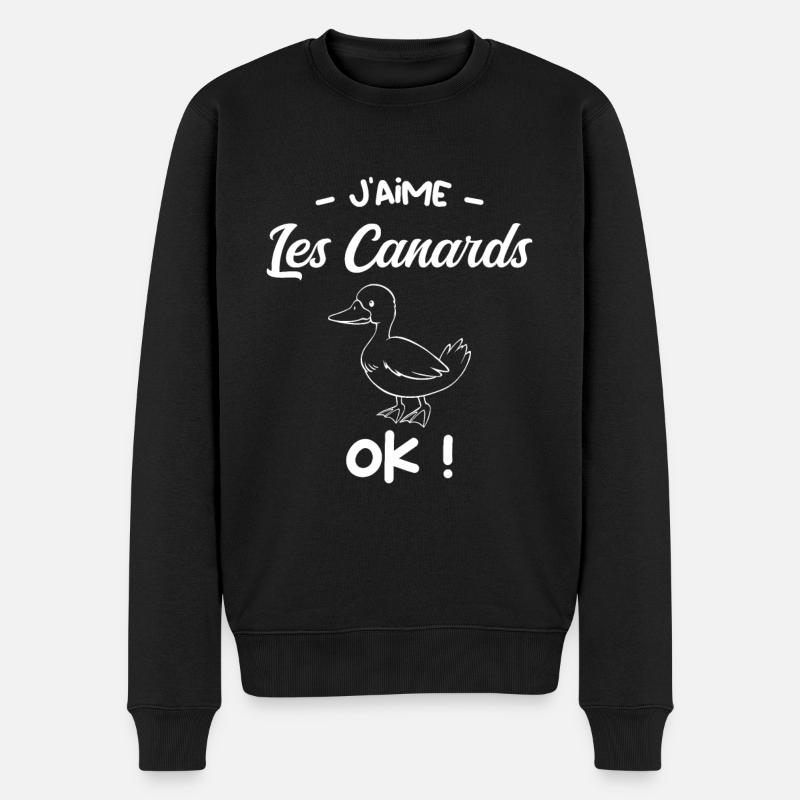 J’aime les canards ok ?! - Pull Premium bio Homme - noir