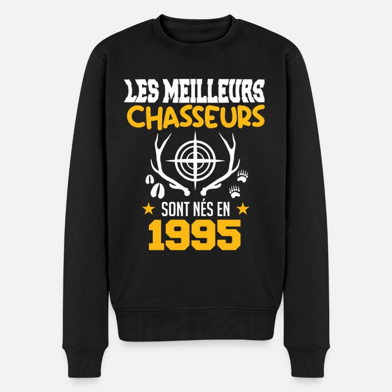 Chasseur | Anniversaire chasseur 1995 - Pull Premium bio Homme - noir