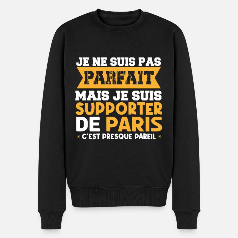 Paris supporter - Pull Premium bio Homme - noir