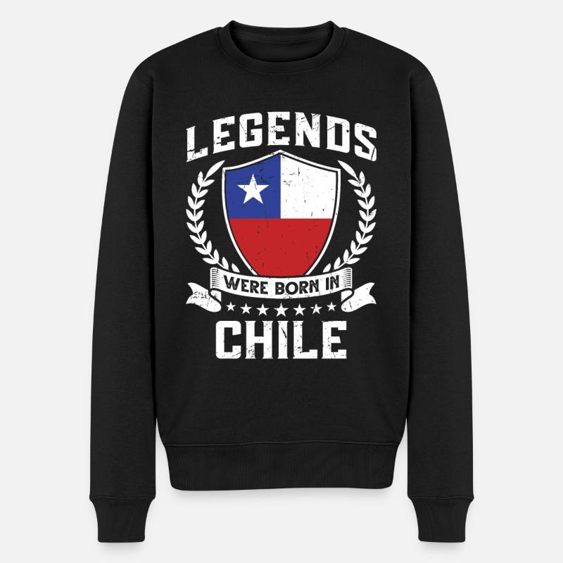 Vintage Design Drapeau Chili Chili - Pull Premium bio Homme - noir