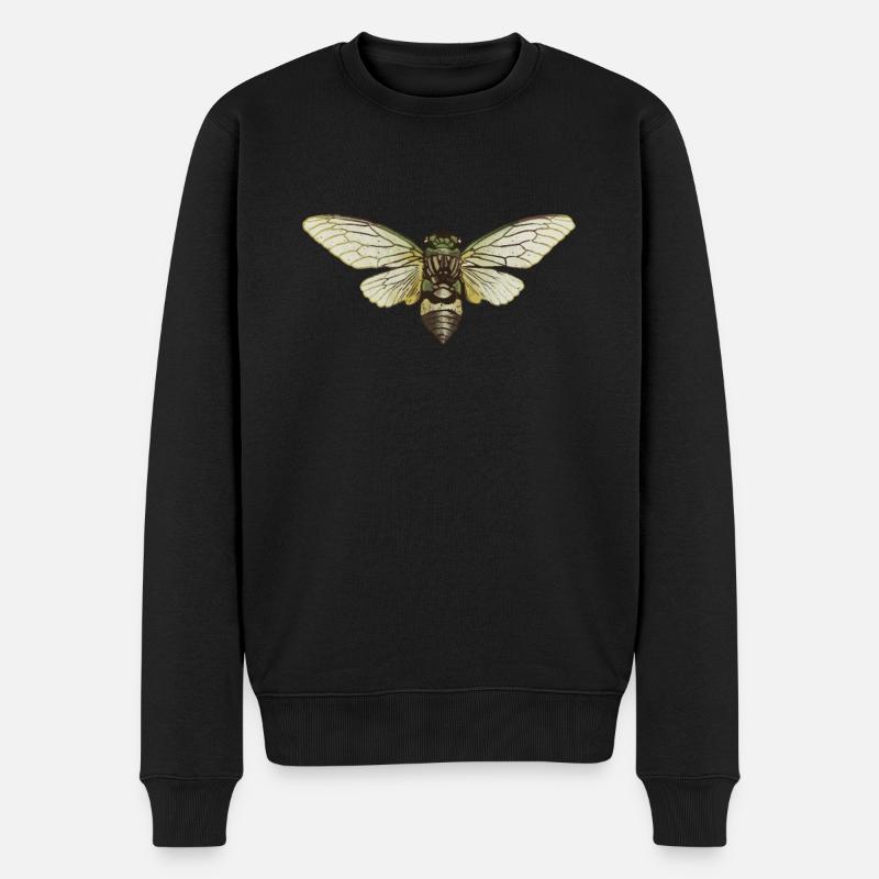 Cigale Cigale Brut Insecte - Pull Premium bio Homme - noir