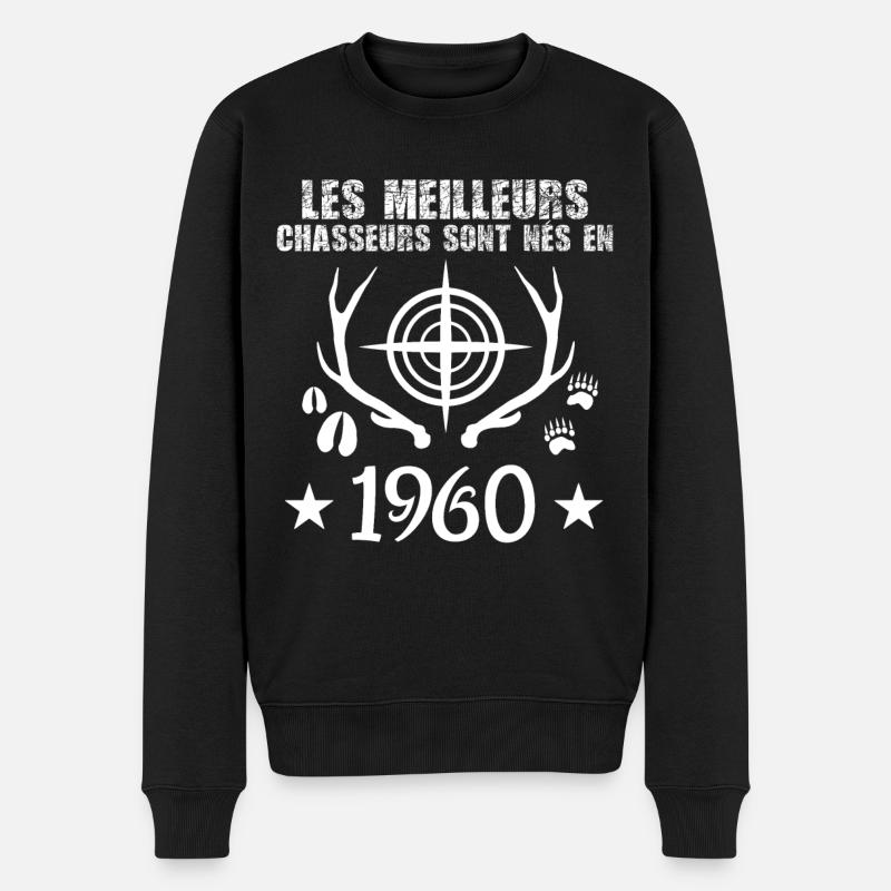 Chasseur | Anniversaire chasseur 1960 - Pull Premium bio Homme - noir