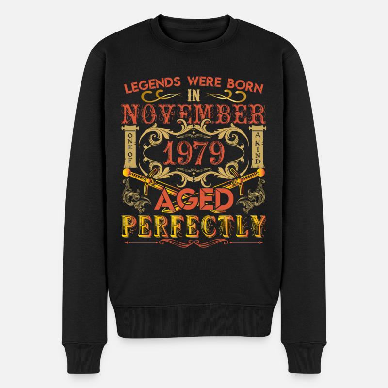 November 1979 - Geburtstag 1979 wurden Legenden geboren. - Männer Premium Bio Pullover - Schwarz