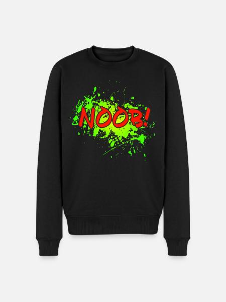 NOOB! - Männer Premium Bio Pullover - Schwarz