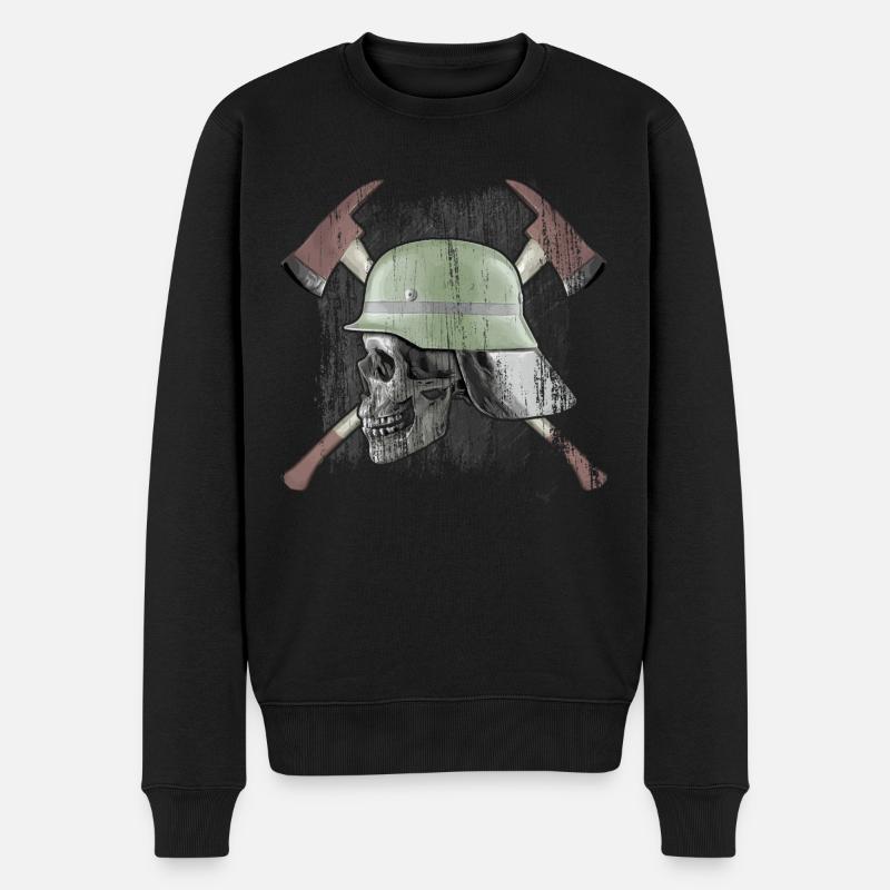 Pompiers - Pull Premium bio Homme - noir