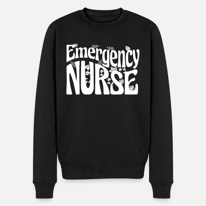 Notfall Krankenschwester - Männer Premium Bio Pullover - Schwarz