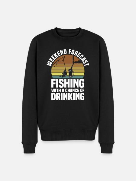 Hameçon Poisson Pêche drôle - Pull Premium bio Homme - noir