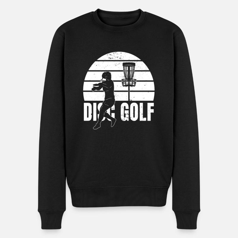Frisbee Golf Discgolf - Männer Premium Bio Pullover - Schwarz