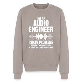 Tontechniker Musik Mischpult - Männer Premium Bio Pullover - Taupe - Vorne - Nico (187cm)
