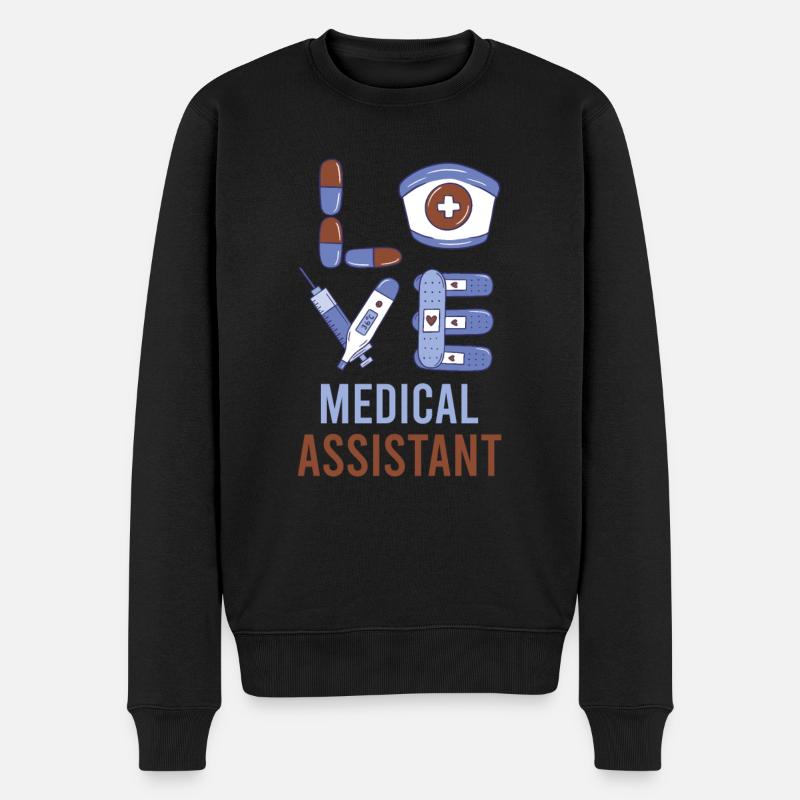 Notfall Krankenschwester Krankenhaus - Männer Premium Bio Pullover - Schwarz
