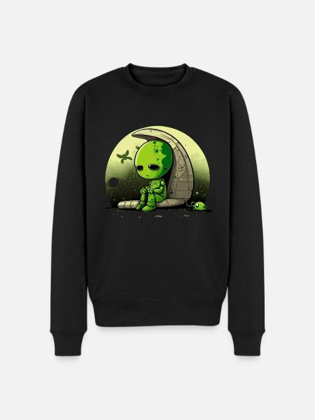 Sad alien - Men's Premium Organic Jumper - black