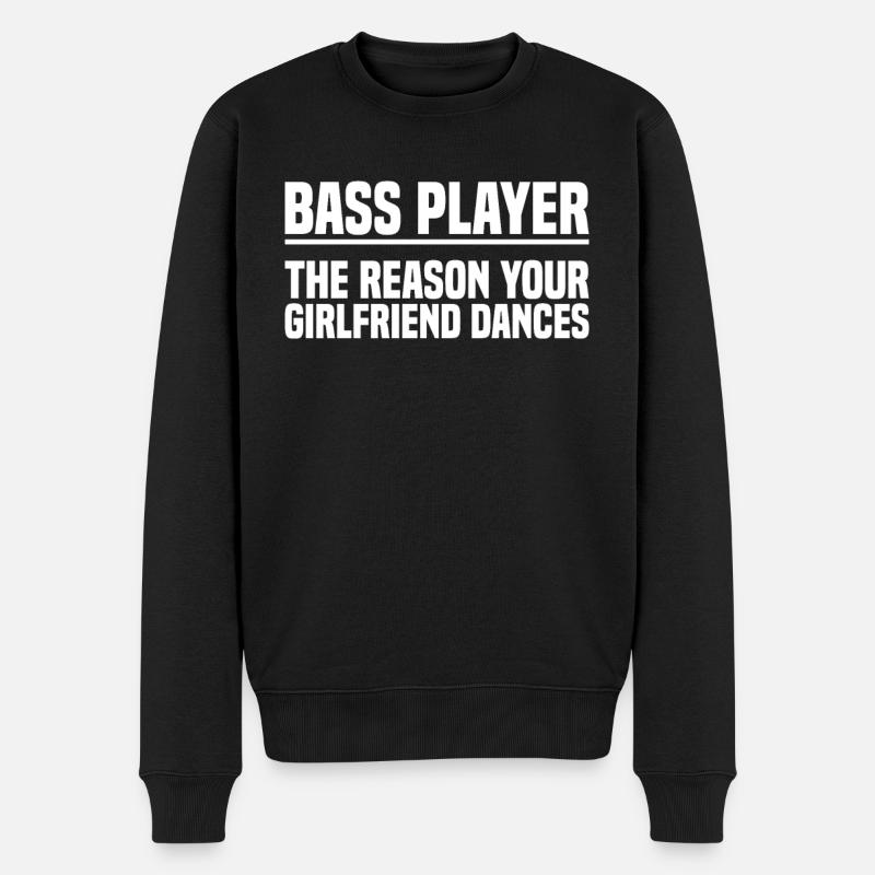 Bassiste Guitariste Musique - Pull Premium bio Homme - noir