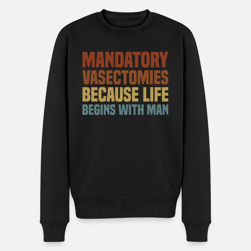 Vasektomie - Männer Premium Bio Pullover - Schwarz