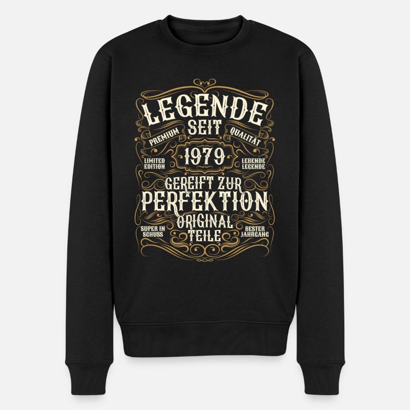 Legende 1979 Geburtstag legendär seit 1979 - Männer Premium Bio Pullover - Schwarz