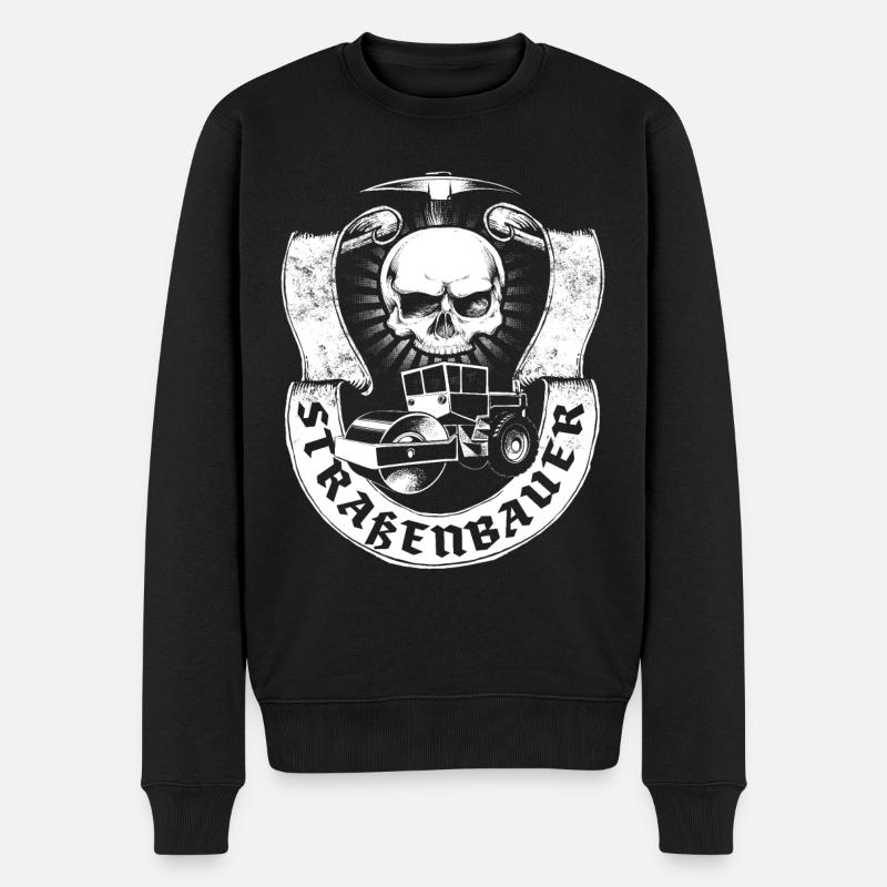 Straßenbauer - Männer Premium Bio Pullover - Schwarz
