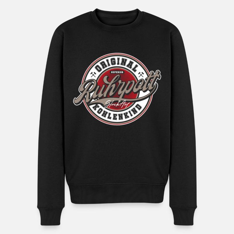 Ruhrpott Ruhrgebiet Emblem - Männer Premium Bio Pullover - Schwarz