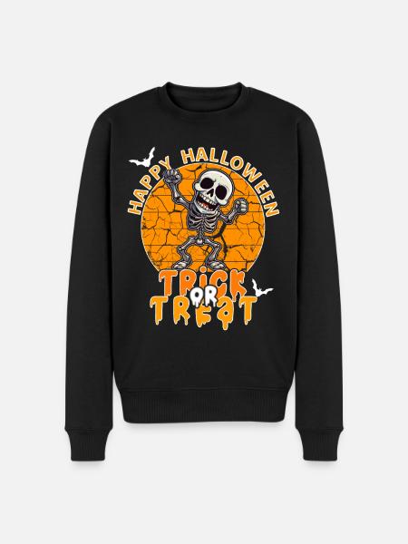 Halloween Design Squelette effrayant - Pull Premium bio Homme - noir