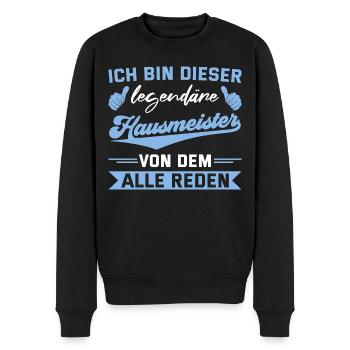 Hauswart Legendärer Hausmeister Geschenk - Männer Premium Bio Pullover - Schwarz - Vorne - Nico (187cm)